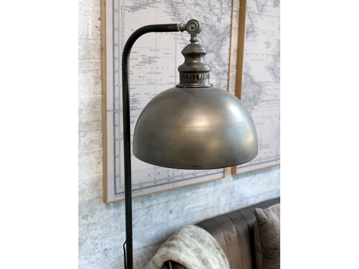 Industriel standerlampe - antique kul