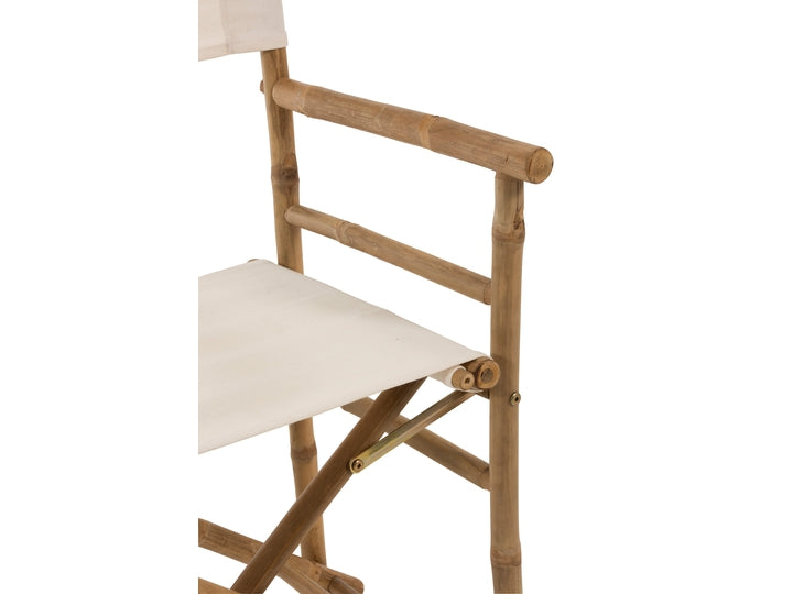 Instruktør stol foldbar - natur/hvid - sæt af 2 stole