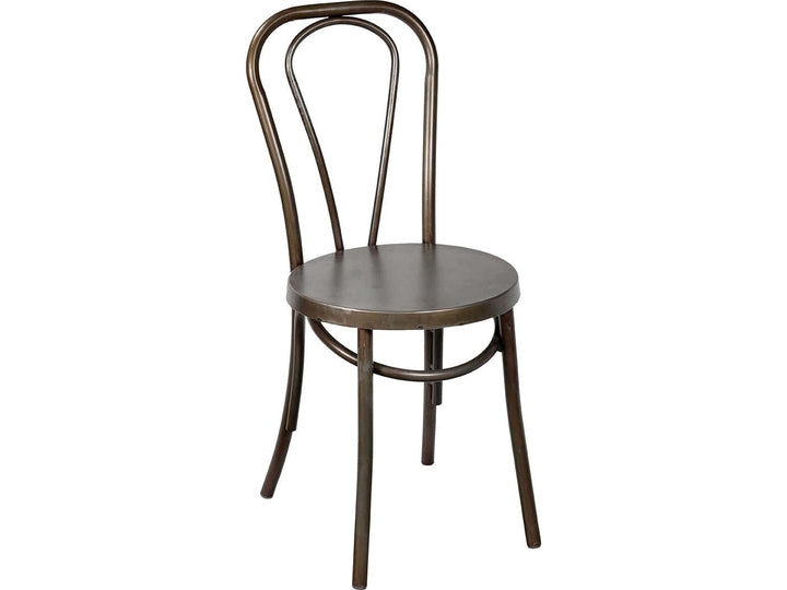 Loke spisebordsstol med bløde former - zink med patina