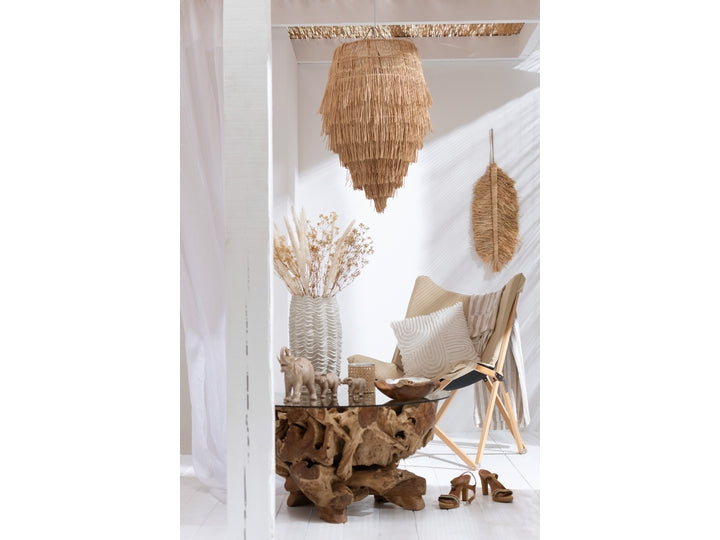 Lounge stol foldbar - natur/beige