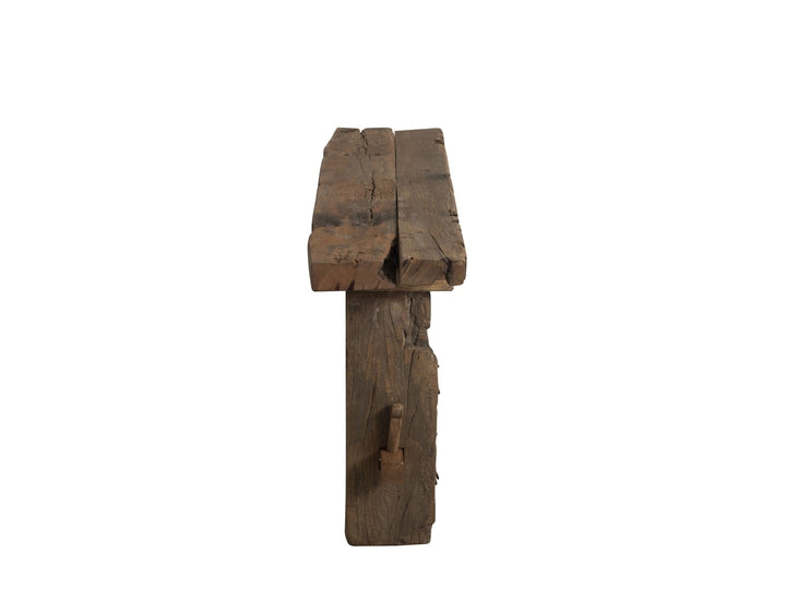 Rustikt konsolbord af genbrugstræ - træ m. patina