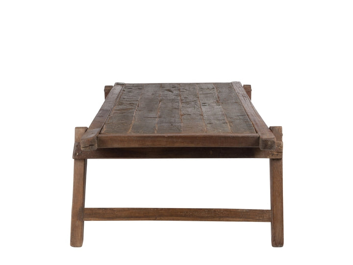 Sofabord lavet af feltseng i 100% genbrugstræ - Natur